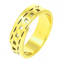 PIERŚCIONEK POZŁACANY 6 MM S. STEEL TTM XUPING 47564