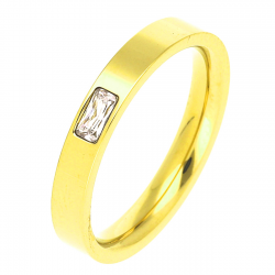 PIERŚCIONEK POZŁACANY 3 MM S. STEEL TTM XUPING 47565
