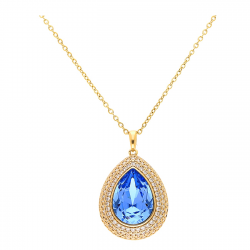 CELEBRYTKA POZŁACANA 40+5 CM SAPPHIRE LIGHT CRYSTAL 47602