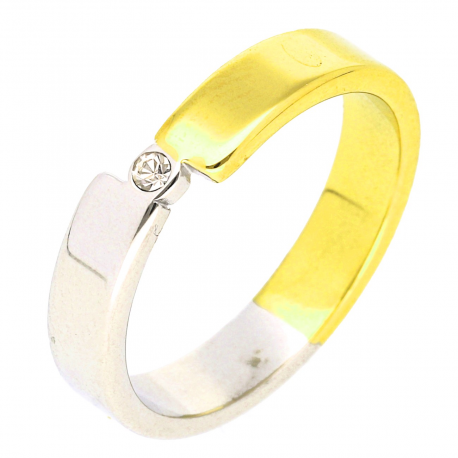 PIERŚCIONEK POZŁACANY 5 MM S. STEEL TTM XUPING 47872