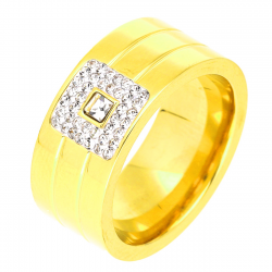 PIERŚCIONEK POZŁACANY 8,5 MM S. STEEL TTM XUPING 47874