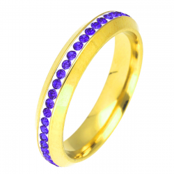 PIERŚCIONEK POZŁACANY 4 MM S. STEEL TTM XUPING 47891