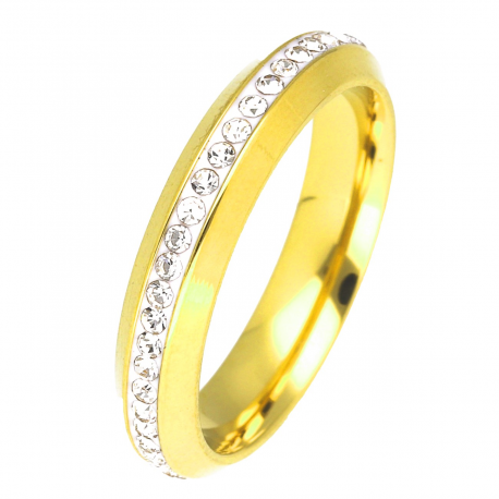 PIERŚCIONEK POZŁACANY 4 MM S. STEEL TTM XUPING 47892