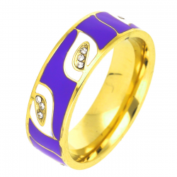 PIERŚCIONEK POZŁACANY 6 MM S. STEEL TTM XUPING 47894