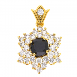 ZAWIESZKA POZŁACANA 28/17 MM BRYLANTOWA MARGERYTA XUPING 47979