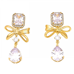 KOLCZYKI POZŁACANE 35/17 MM LUXURY XUPING 48111