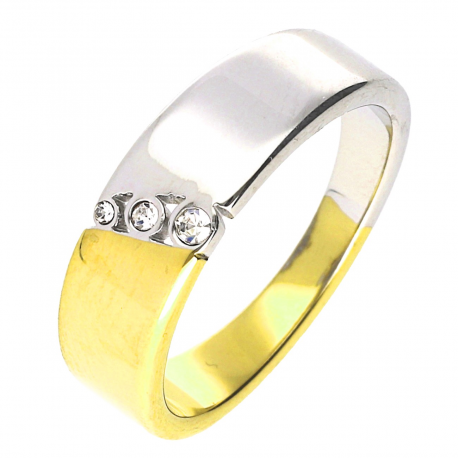 PIERŚCIONEK POZŁACANY 6 MM S. STEEL TTM XUPING 48136