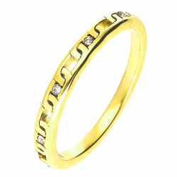 PIERŚCIONEK POZŁACANY 3 MM S. STEEL TTM XUPING 48143