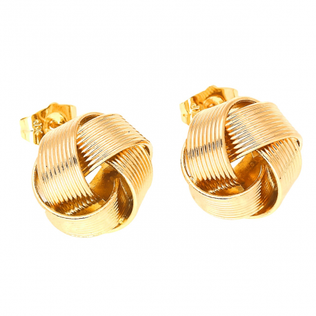 KOLCZYKI POZŁACANE 15 MM ZŁOTA CHAŁKA XUPING 48314