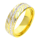 PIERŚCIONEK POZŁACANY 6 MM S. STEEL TTM XUPING 48415