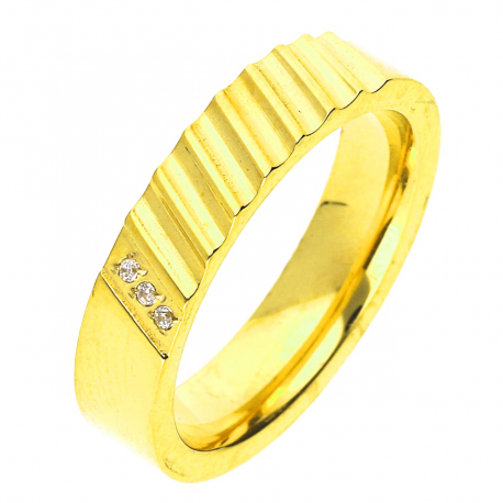 PIERŚCIONEK POZŁACANY 4,5 MM S. STEEL TTM XUPING 48426