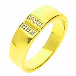 PIERŚCIONEK POZŁACANY 6 MM S. STEEL TTM XUPING 48428