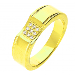 PIERŚCIONEK POZŁACANY 6 MM S. STEEL TTM XUPING 48430