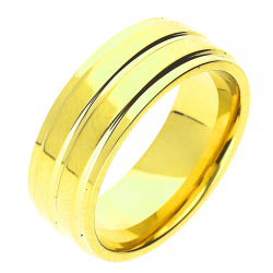 PIERŚCIONEK POZŁACANY 7 MM S. STEEL TTM XUPING 48432