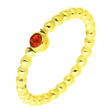 PIERŚCIONEK POZŁACANY 4 MM S. STEEL TTM XUPING 48447
