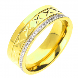 PIERŚCIONEK POZŁACANY 6,5 MM S. STEEL TTM XUPING 48453