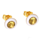 KOLCZYKI POZŁACANE 11 MM GOLDEN SHADOW CRYSTAL XUPING 48558