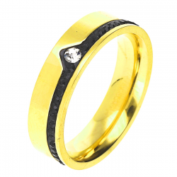 PIERŚCIONEK POZŁACANY 5 MM S. STEEL TTM XUPING 48766