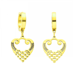 KOLCZYKI POZŁACANE 34/15 MM S. STEEL TTM XUPING 48845