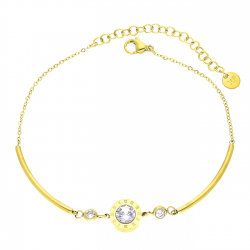 BRANSOLETKA POZŁACANA 19+5 CM S. STEEL TTM XUPING 48903