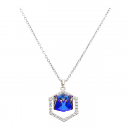 CELEBRYTKA RODOWANA 39+5 CM SAPPHIRE CRYSTAL XUPING 48939