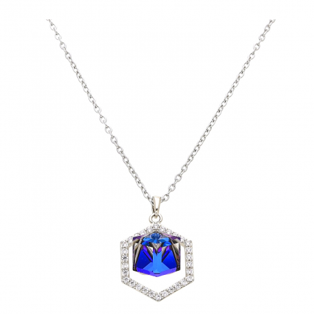 CELEBRYTKA RODOWANA 39+5 CM SAPPHIRE CRYSTAL XUPING 48939