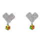 KOLCZYKI RODOWANE 19/13 MM VITRAIL CRYSTAL XUPING 48948