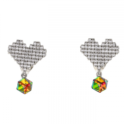 KOLCZYKI RODOWANE 19/13 MM VITRAIL CRYSTAL XUPING 48948