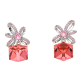 KOLCZYKI RODOWANE 24/14 MM ROSE CRYSTAL XUPING 48954
