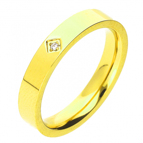 PIERŚCIONEK POZŁACANY 3,5 MM S. STEEL TTM XUPING 49029
