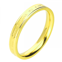 PIERŚCIONEK POZŁACANY 3 MM S. STEEL TTM XUPING 49036
