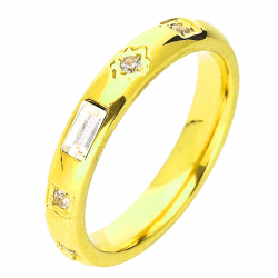 PIERŚCIONEK POZŁACANY 3,5 MM S. STEEL TTM XUPING 49040