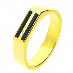 PIERŚCIONEK POZŁACANY 4,5 MM S. STEEL TTM XUPING 49044