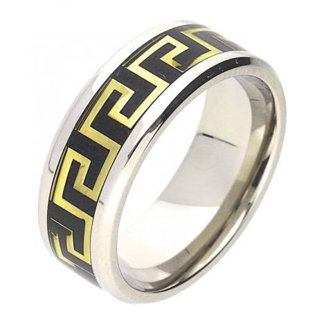 PIERŚCIONEK POZŁACANY 7 MM S. STEEL TTM XUPING 49046