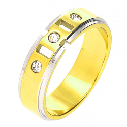 PIERŚCIONEK POZŁACANY 5,5 MM S. STEEL TTM XUPING 49061