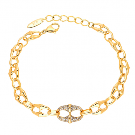 BRANSOLETKA POZŁACANA 19+3 CM 12 MM ELEGANCE XUPING 49092