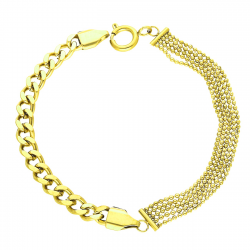 BRANSOLETKA POZŁACANA 18 CM S. STEEL TTM XUPING 49202