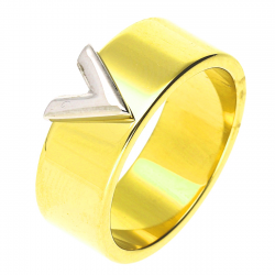 PIERŚCIONEK POZŁACANY 7,5 MM S. STEEL TTM XUPING 49639