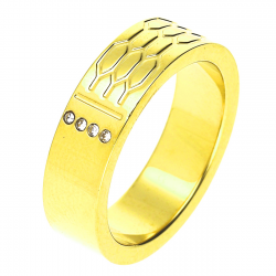 PIERŚCIONEK POZŁACANY 5,5 MM S. STEEL TTM XUPING 49645