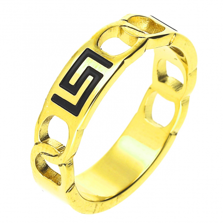 PIERŚCIONEK POZŁACANY 5 MM S. STEEL TTM XUPING 49652