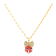 CELEBRYTKA POZŁACANA 39+6 MM ROSE CUBE CRYSTAL XUPING 49701