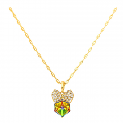 CELEBRYTKA POZŁACANA 39+6 MM VITRAIL CUBE CRYSTAL XUPING 49705