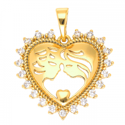 ZAWIESZKA POZŁACANA 26/21 MM SERCE MIŁOŚCI XUPING 49780