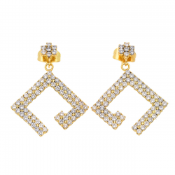 KOLCZYKI POZŁACANE 33/26 MM LUXURY XUPING 49830