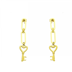 KOLCZYKI POZŁACANE 57/10 MM S. STEEL TTM XUPING 49944