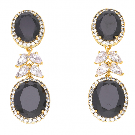 KOLCZYKI POZŁACANE 38/13 MM LUXURY XUPING 50100