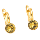 KOLCZYKI POZŁACANE 16/7 MM LIGHT TOPAZ CRYSTAL XUPING 50125