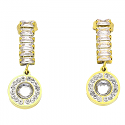 KOLCZYKI POZŁACANE 27/10 MM S. STEEL TTM XUPING 50441