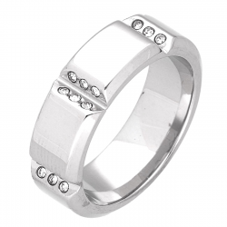 PIERŚCIONEK POZŁACANY 6,5 MM S. STEEL TTM XUPING 50451