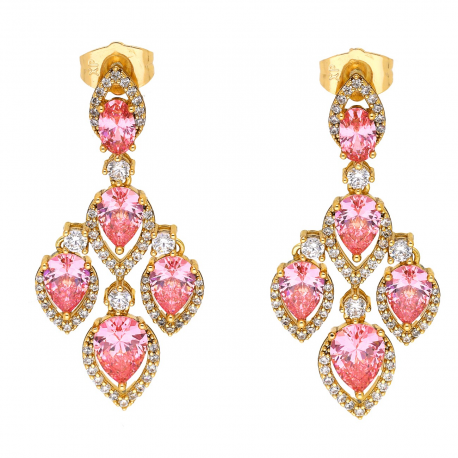 KOLCZYKI POZŁACANE 40/20 MM LUXURY XUPING 50645